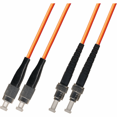 50M FC-ST Duplex Multimode Fiber Optic Cable 50/125 LSZH