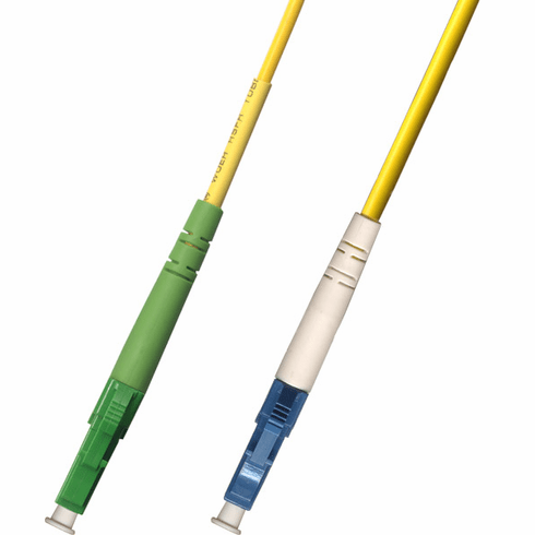 50M LC APC to LC UPC Simplex Singlemode Fiber Optic Cable 9/125