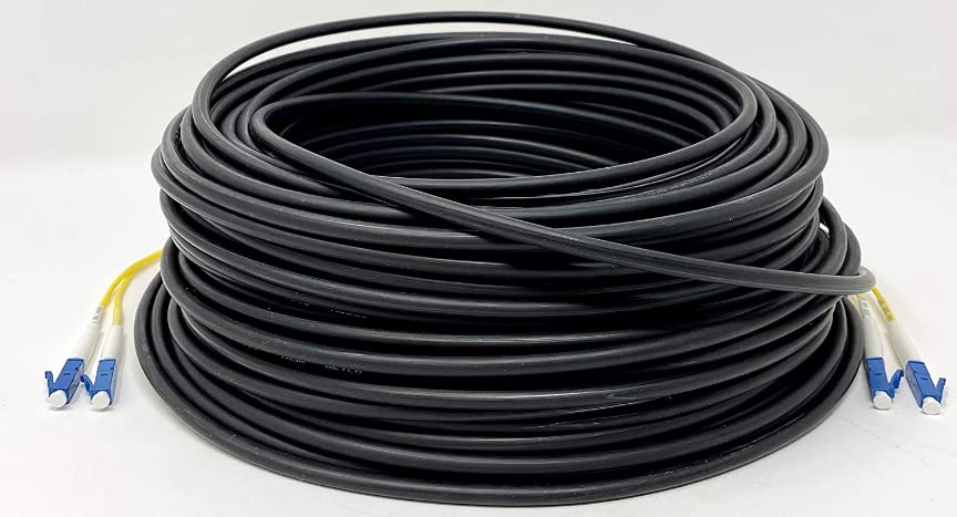 RiteAV - Direct Burial/Outdoor LC-LC 2-Strand Fiber Optic Cable - Singlemode (9/125) with a Pulling Eye Kit Installed on one end - 420 feet