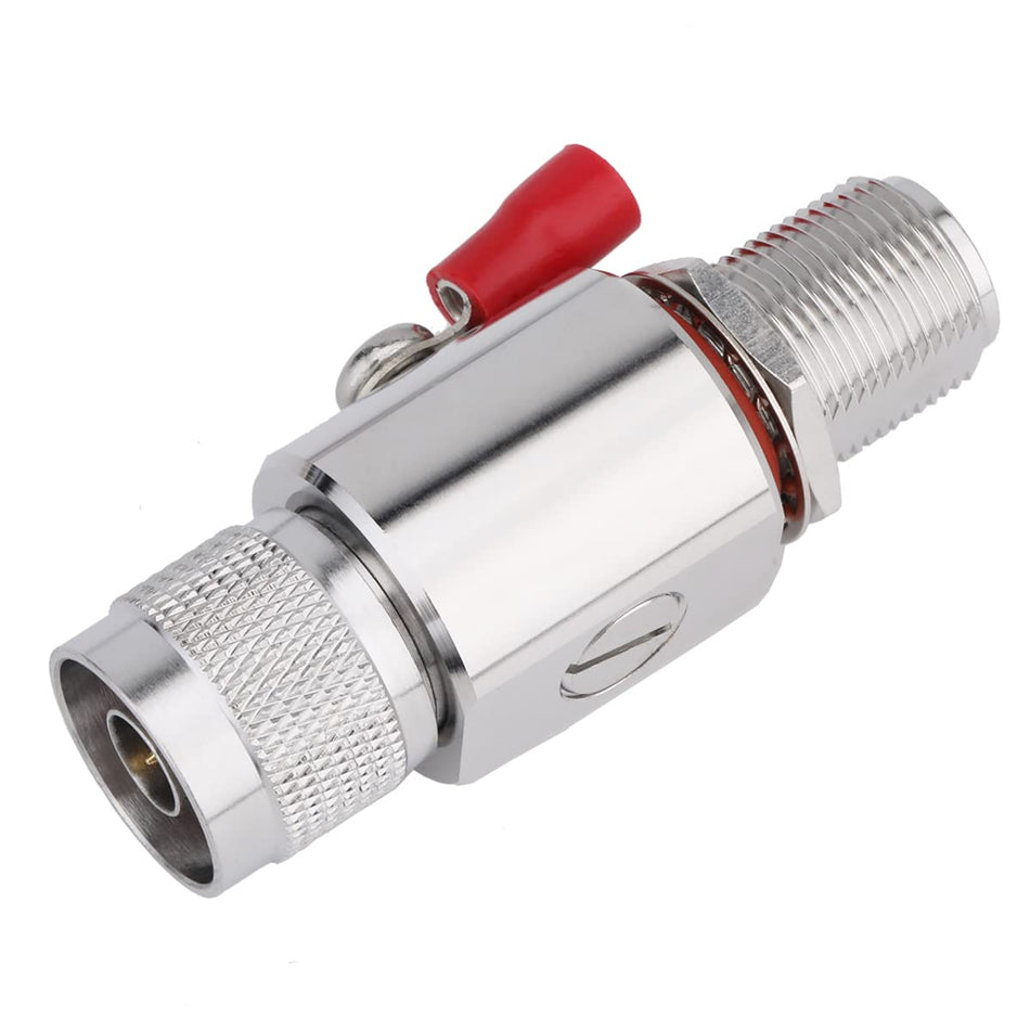 RiteAV - Lightning Arrestor N Male to Female Bulkhead 50 Ohm 3GHz with 90V Gas Tube (Lightning arrestor N Male to Female)