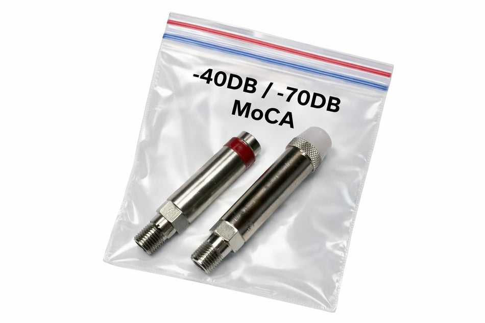 PPC MoCA Filter (2-Pack) -40DB / -70DB Coaxial (POE) Filter for Enhanced MoCA Network Security & Signal Isolation Compatible with Cable TV, MoCA