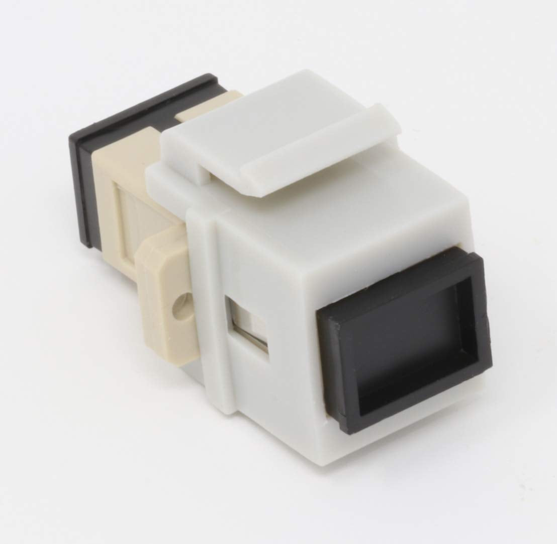 Fiber Optic Keystone Coupler Jack SC Simplex Singlemode APC - Light Al Fiber Optic Keystone Coupler Jack SC Simplex Singlemode APC - Light Al