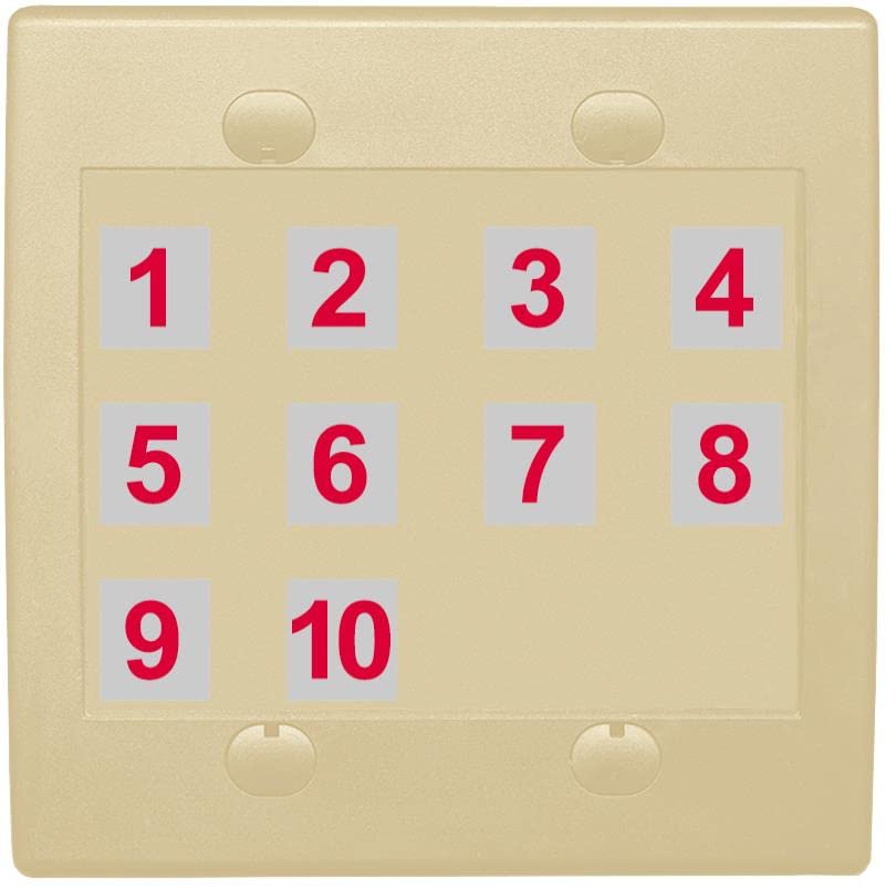 RiteAV - Custom Wall Plate 10 Port - 2 Gang Flat [Ivory/Ivory]