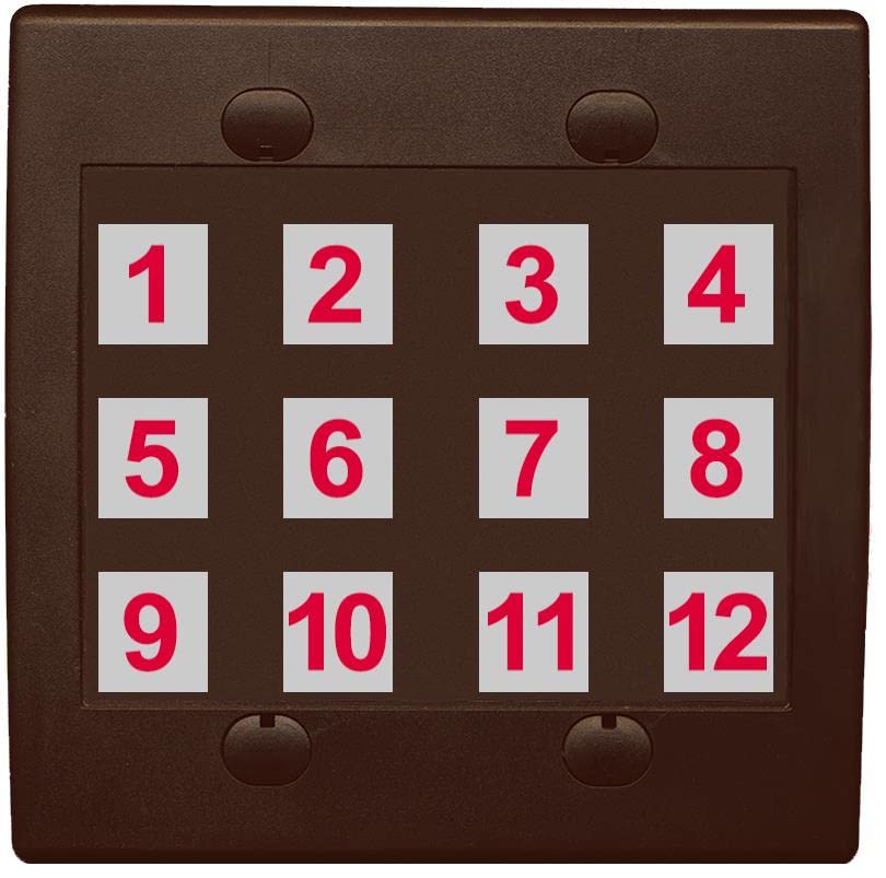 RiteAV - Custom Wall Plate 12 Port - 2 Gang Flat [Brown/Brown]