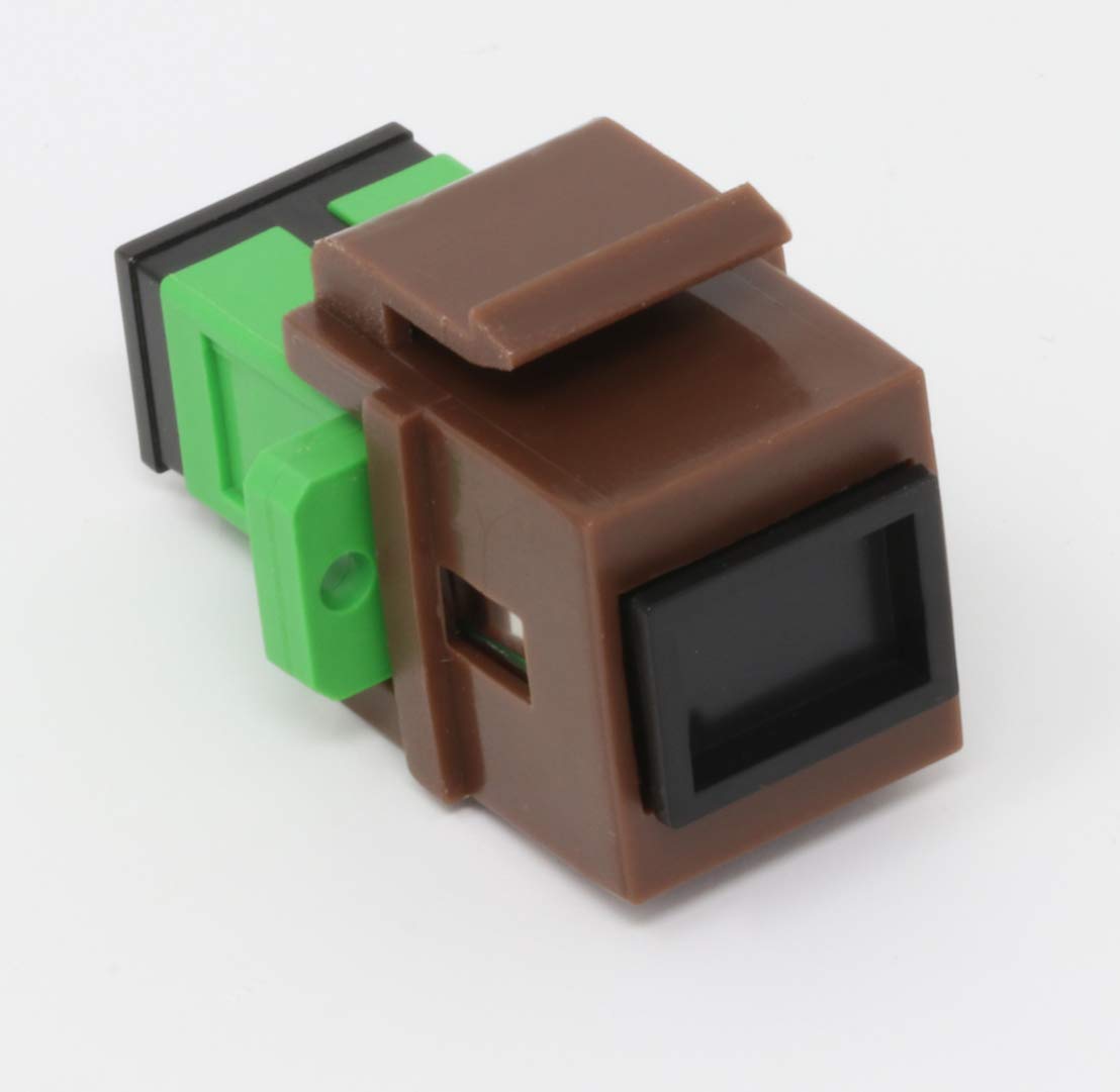 Fiber Optic Keystone Coupler Jack SC Simplex Singlemode APC - Brown ...