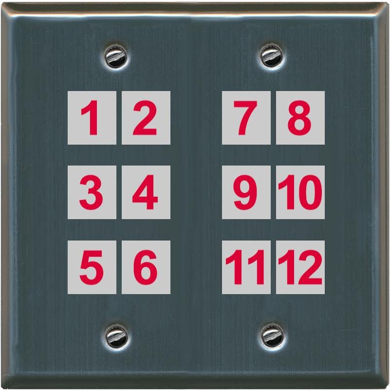 RiteAV - Custom Wall Plate 12 Port - 2 Gang Flat [Stainless Steel]