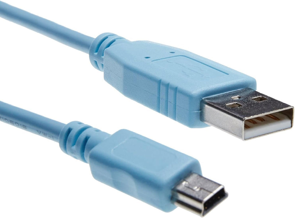 RiteAV - USB Console Cable (Compatible with Cisco CAB-Console-USB), 6ft in Length, USB Type A to USB Type Mini B, Rollover Console Cable, USB 2.0, Connect to Routers, Switches, and Firewalls