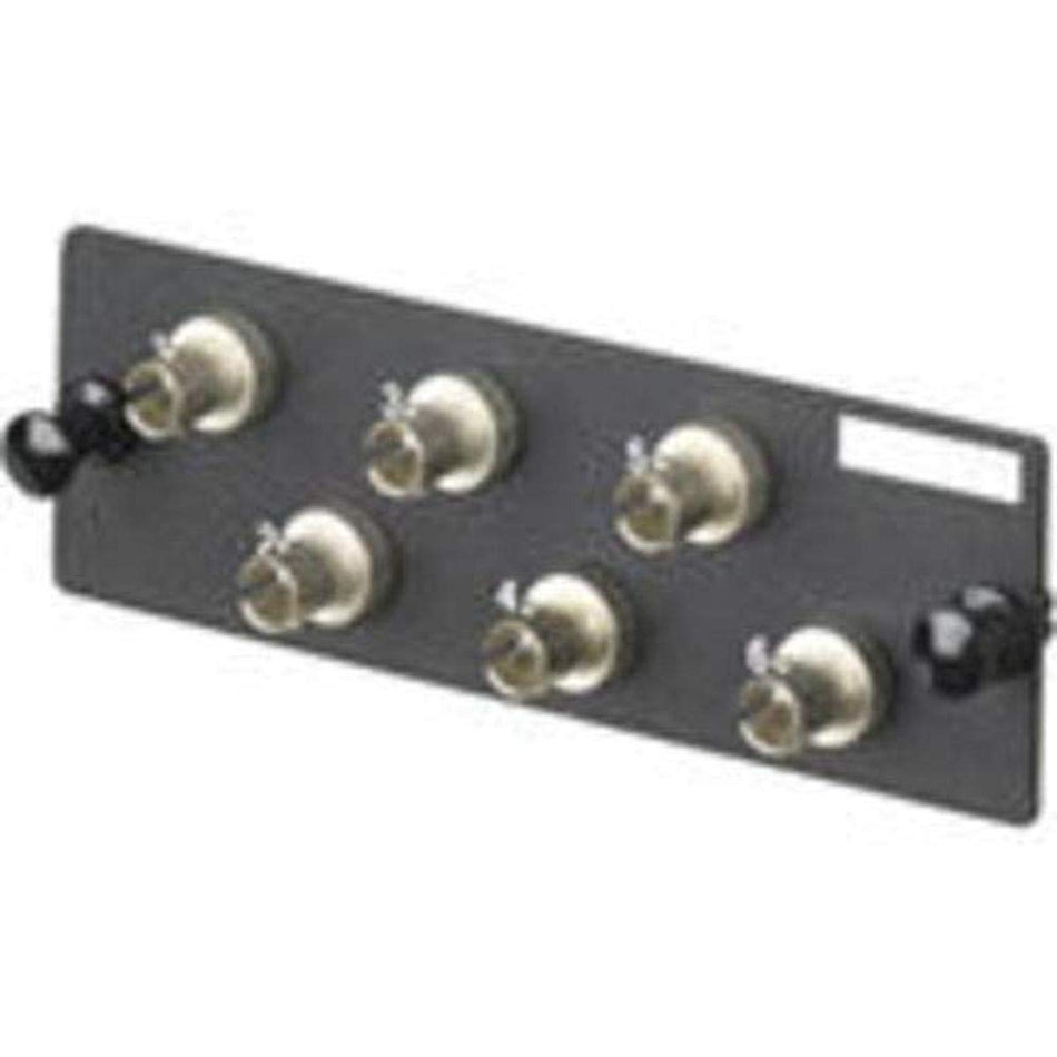Panduit FAP6WSTZ Single-Mode 6-Port Fiber Adapter Panel with Zirconia Ceramic Split Sleeve