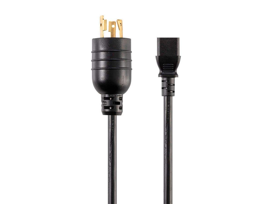 Monoprice Heavy Duty Extension Cord - 6 Feet - Black | NEMA L6-20P to IEC 60320 C13, 14AWG, 15A, SJT, 250V, for High-Density Data Environments