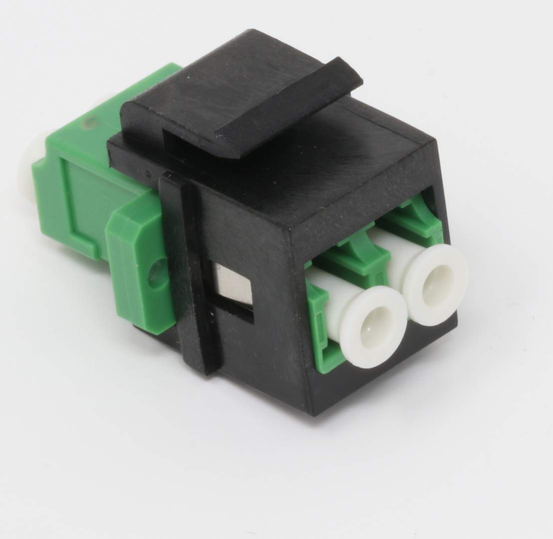Fiber Optic Keystone Coupler Jack LC Duplex Singlemode APC - Black – RiteAV