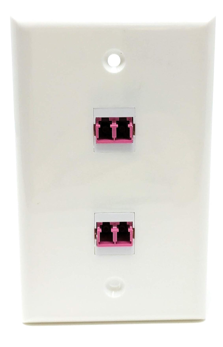 RiteAV - 2 Port LC Fiber 40GB Duplex Wall Plate - Bracket Included
