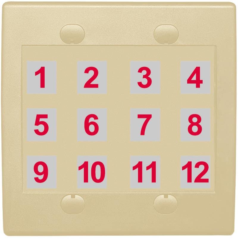 RiteAV - Custom Wall Plate 12 Port - 2 Gang Flat [Ivory/Ivory]
