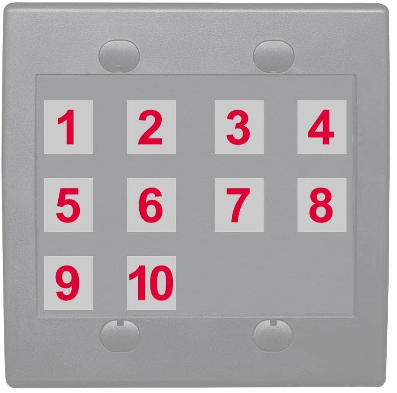 RiteAV - Custom Wall Plate 10 Port - 2 Gang Flat [Gray/Gray]