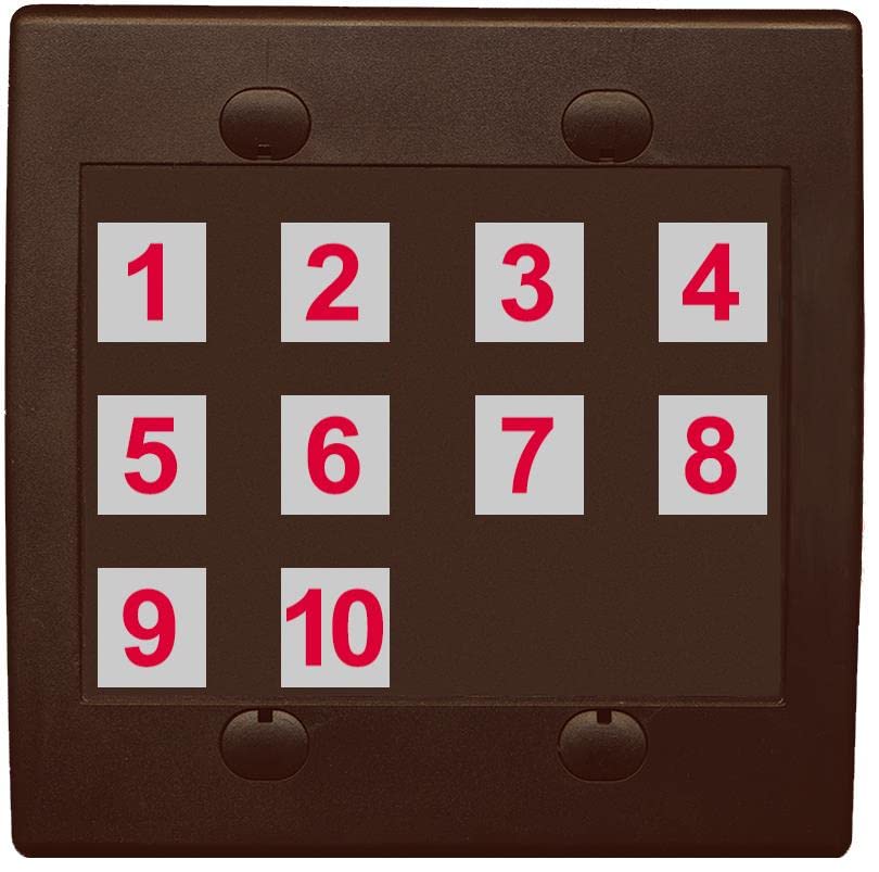 RiteAV - Custom Wall Plate 10 Port - 2 Gang Flat [Brown/Brown]