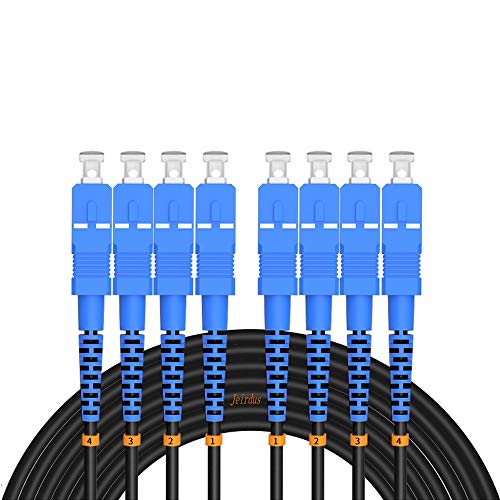 SC to SC Outdoor Armored 4 Core 9/125 SM Fiber Optic Cable Jumper Optical Patch Cordt Singlemode SC-SC