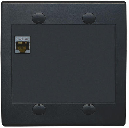 RiteAV 1 Port Cat6A Wall Plate - Flat 2 Gang [Black/Black]