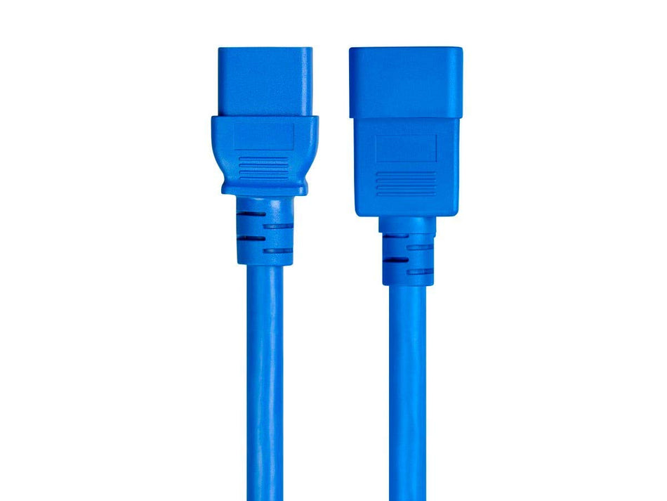 Monoprice Heavy Duty Extension Cord - 3 Feet - Black | IEC 60320 C20 to IEC 60320 C19, 12AWG, 20A, SJT, 250V