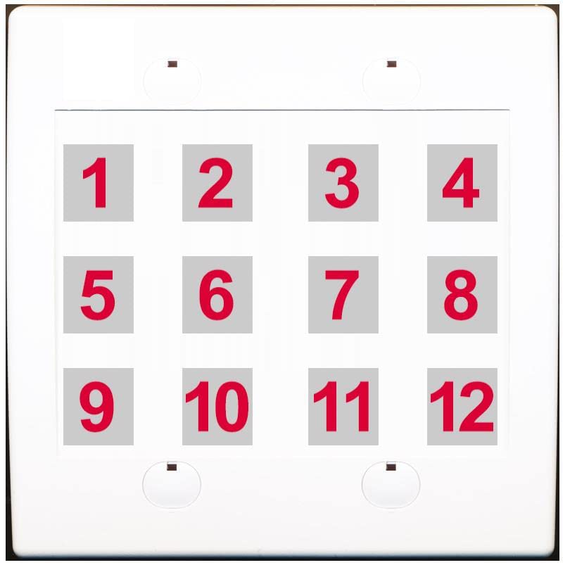 RiteAV - Custom Wall Plate 12 Port - 2 Gang Flat [White/White]