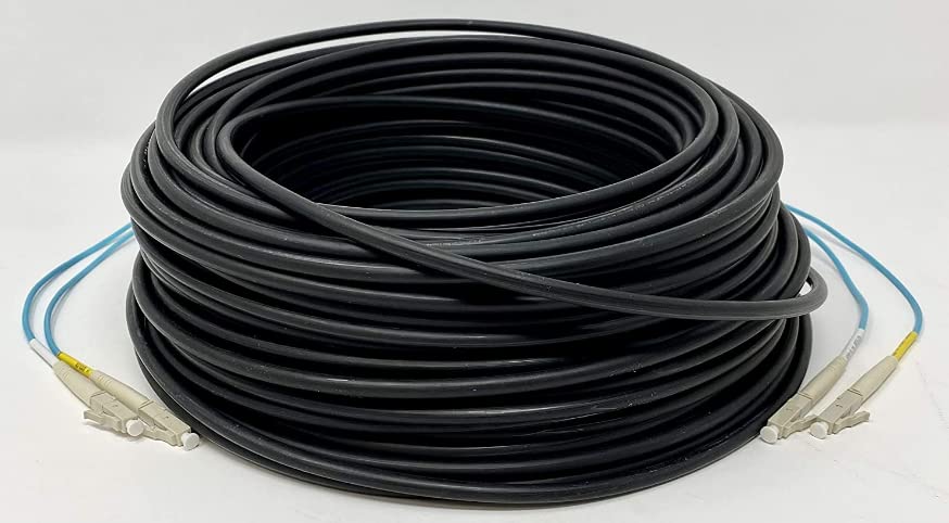 RiteAV - Direct Burial/Outdoor LC-LC 2-Strand Fiber Optic Cable - OM3 Multimode (50/125) - 100M (328ft)
