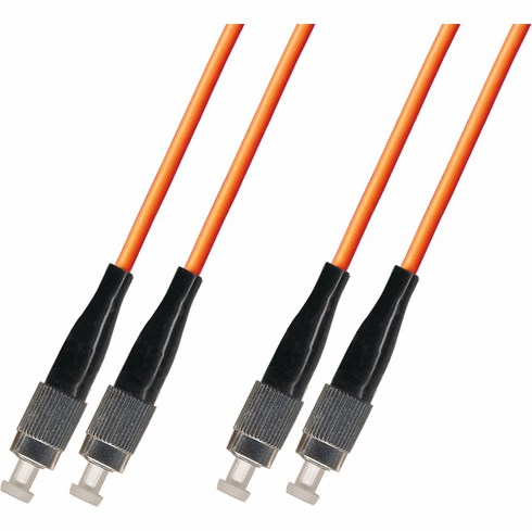 5M FC-FC Duplex Multimode Fiber Optic Cable 50/125 Plenum