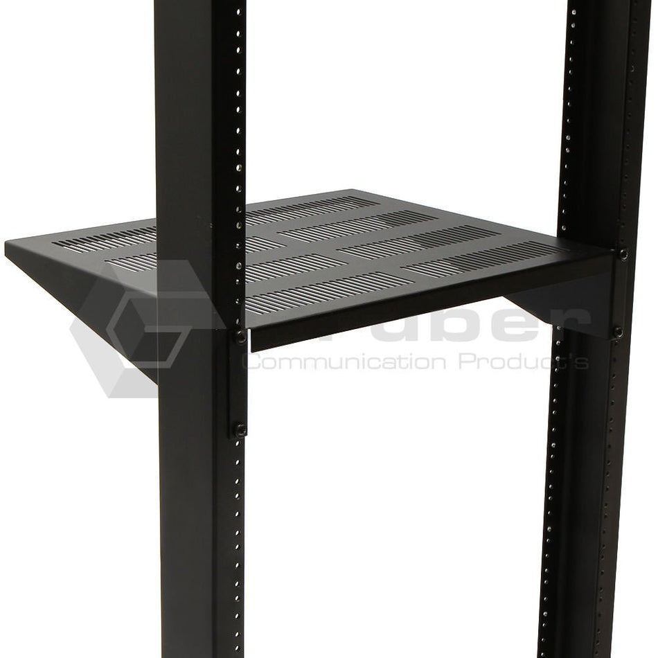 RackSonic 2U Rack Mount 19" Vented Cantilever Shelf Satin Back