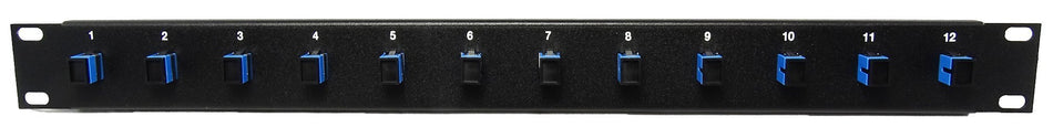 12 Port SC Simplex Fiber Optic Cable Patch Panel Singlemode (Loaded 1u) 19"