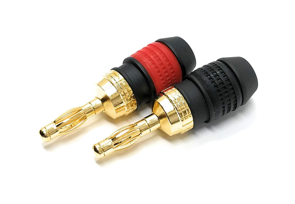 RiteAV - Banana Plug Connector Pair (2 Channel Audio) for Direct Burial Outdoor Speaker Wire (4 Pair)