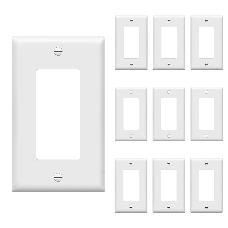 Decorator Light Switch or Receptacle Outlet Wall Plate (10-PACK)