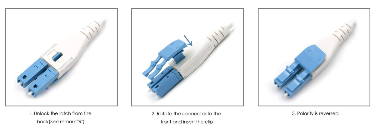Ultra Spec Uniboot Singlemode Duplex LC-UPC/LC-UPC Flat Clip Reverse P ...