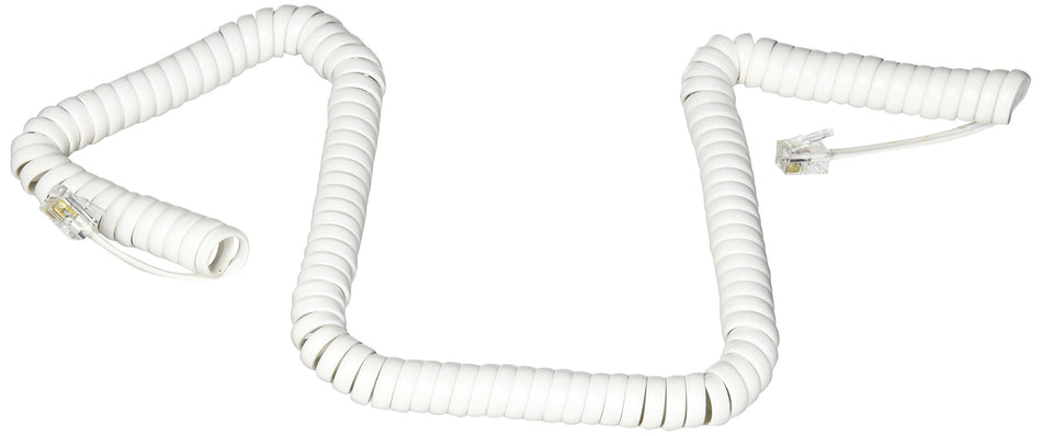 Trisonic Telephone Modular Coil Phone Cord, 15'