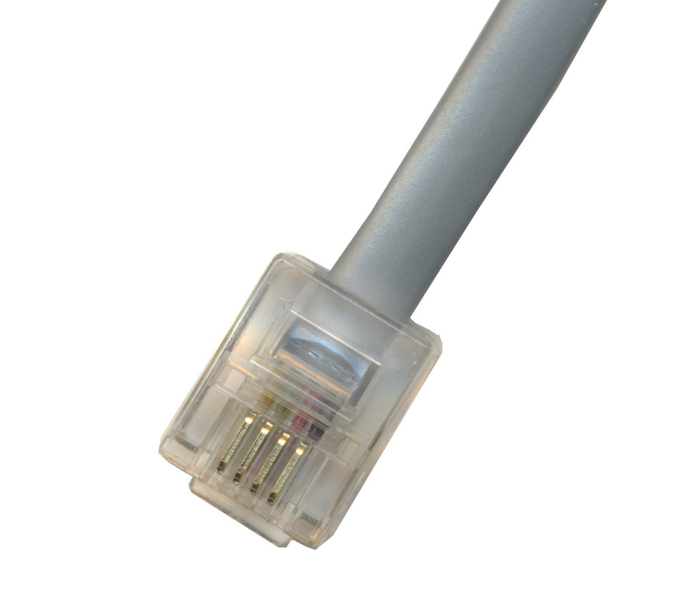 RiteAV - 4FT (1.2M) RJ11 Male to RJ11 Male 6P4C Phone Line Cord - Gray