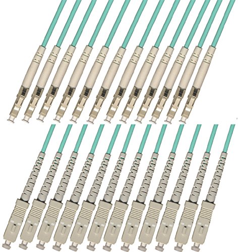 RiteAV - Direct Burial/Outdoor LC-SC 12-Strand Fiber Optic Cable - 10Gb Multimode (50/125) - 25M