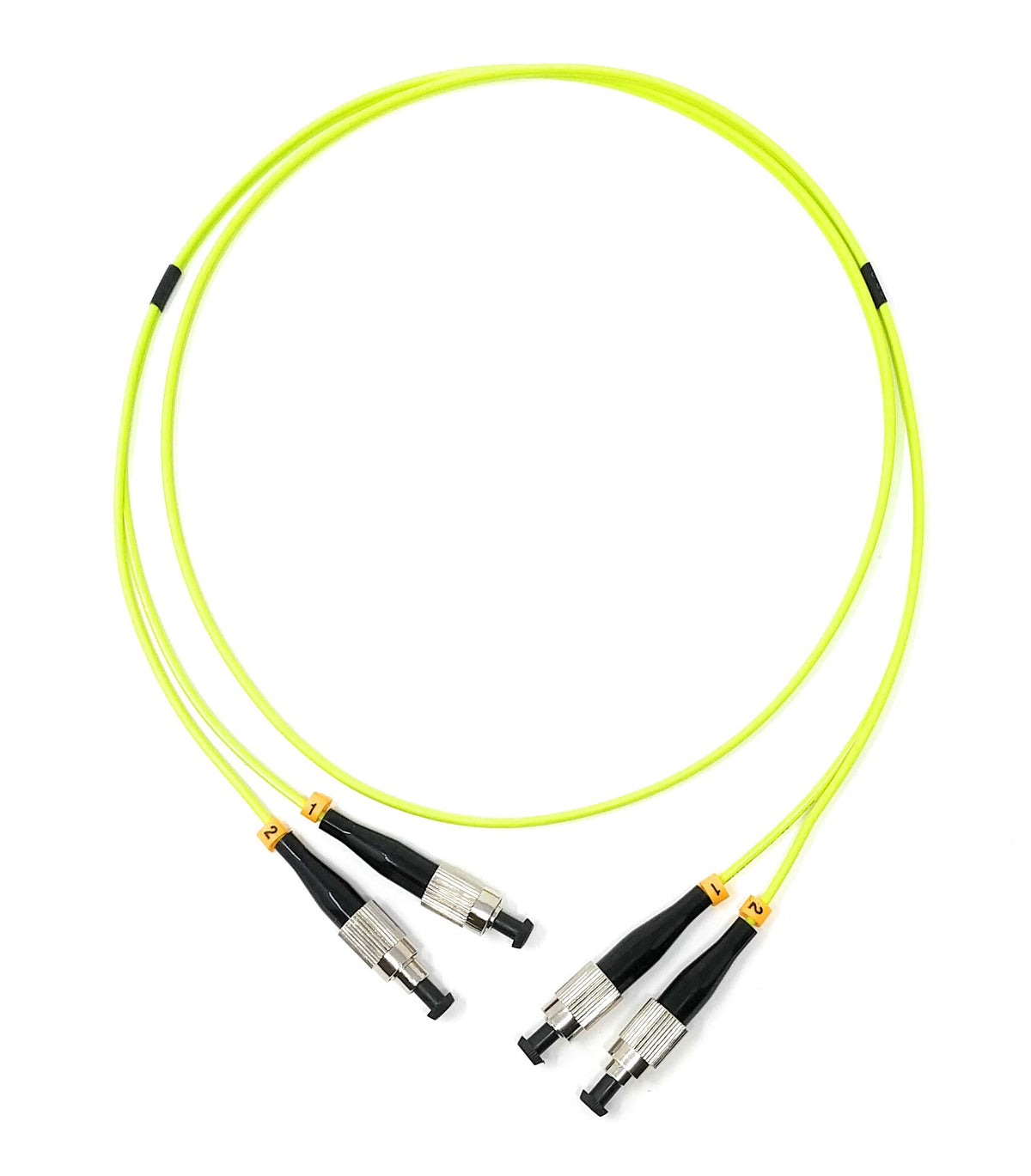 Ultra Spec 45M 100Gb OM5 Multimode Duplex Fiber Optic Cable (50/125) - FC to FC - Lime Green