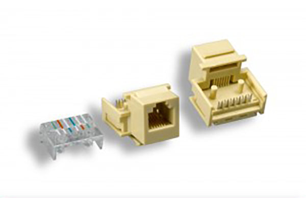 Ivory RJ-12 Tool-Less Keystone Jack