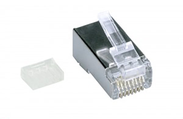 Cat. 6 Modular Shielded Plug Stranded Wire 50U, with Load Bar