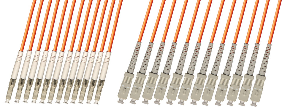 RiteAV - Direct Burial/Outdoor LC-SC 12-Strand Fiber Optic Cable - Multimode (62.5/125) - 50M