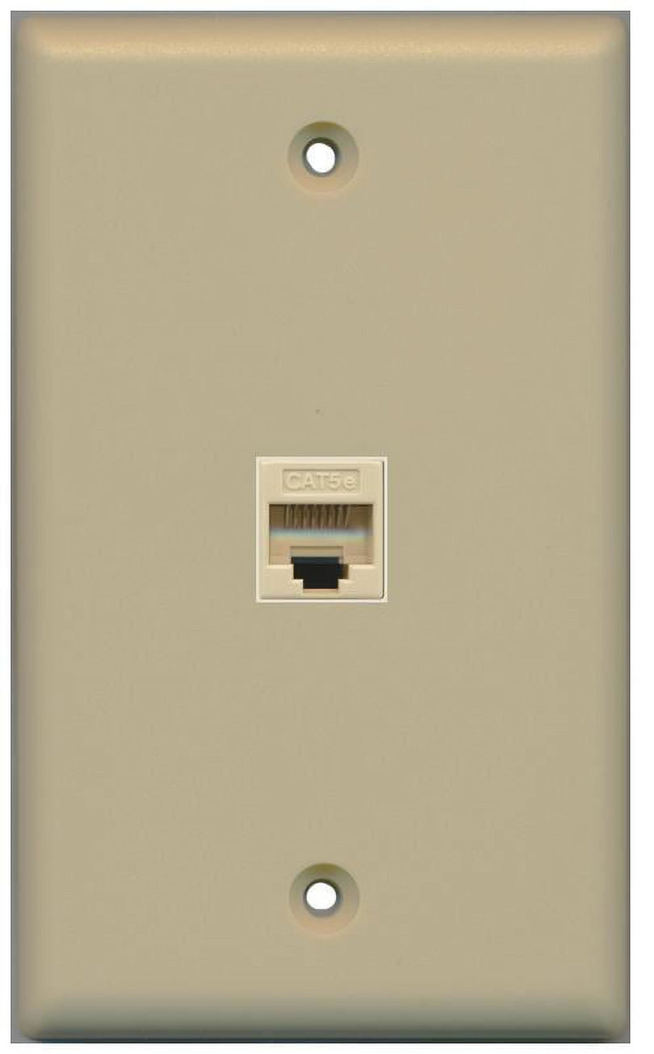 RiteAV 1 Gang 1 Port Cat5e Wall Plate - Ivory