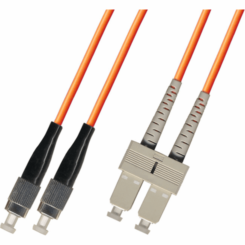 6M FC-SC Duplex Multimode Fiber Optic Cable 50/125 Plenum