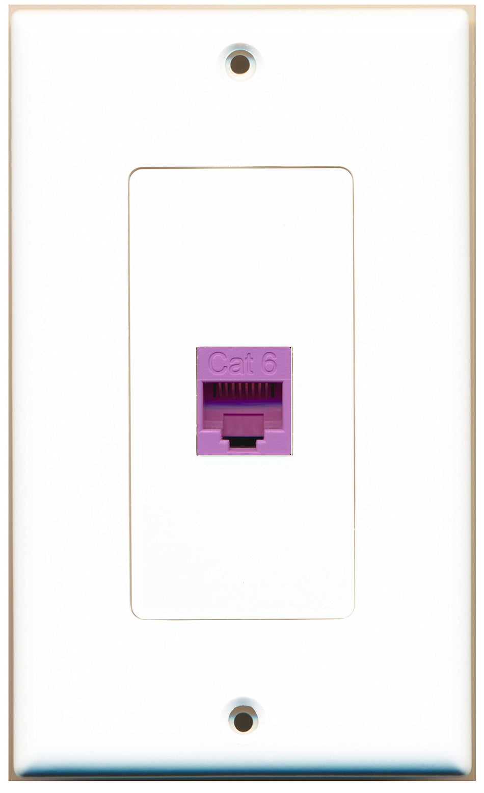 RiteAV 1 Port Cat6 Ethernet Purple Wall Plate OVERSIZED