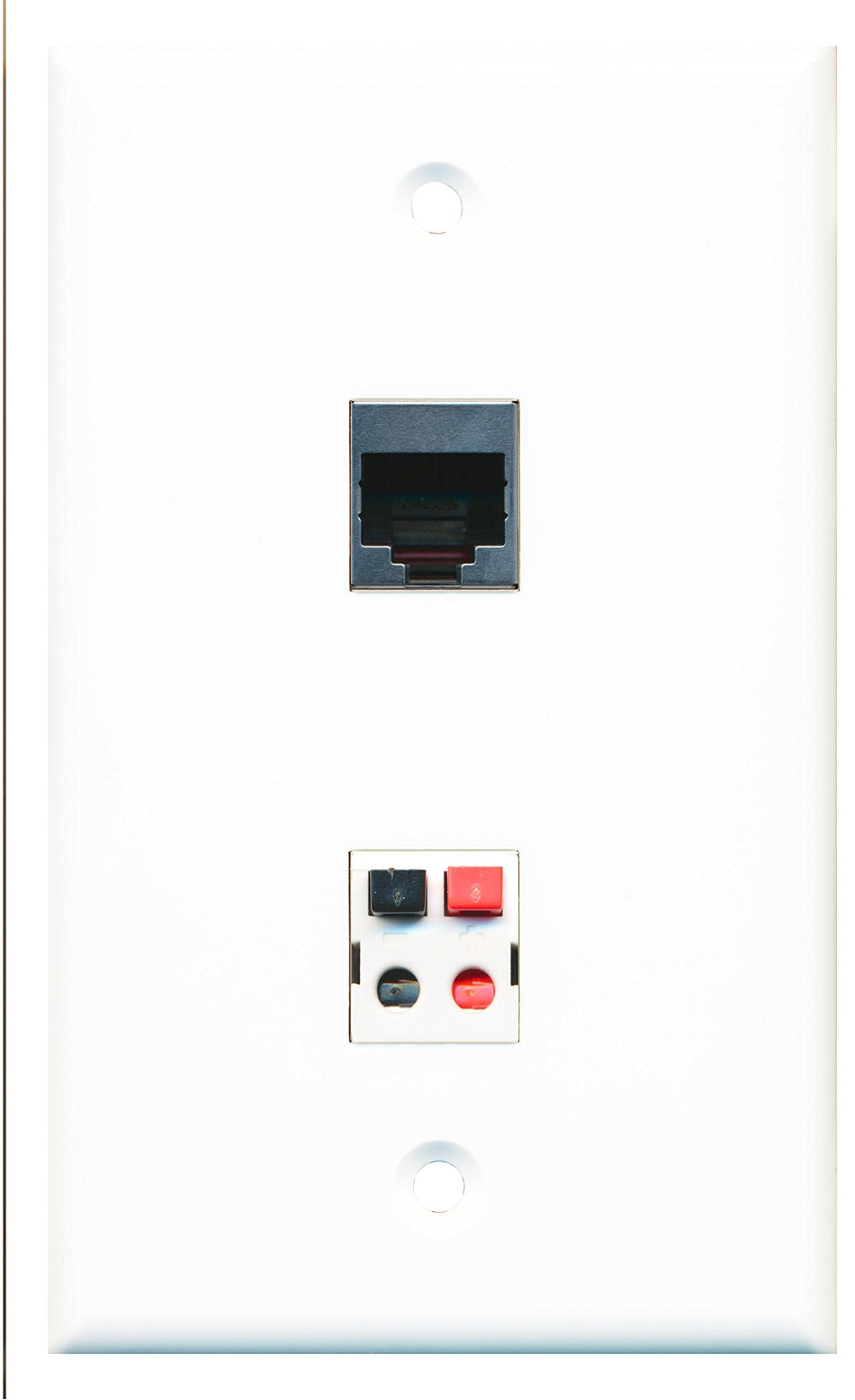 RiteAV - 1 Port RJ45 Shielded 1 Port Speaker Wall Plate - Bracket Included