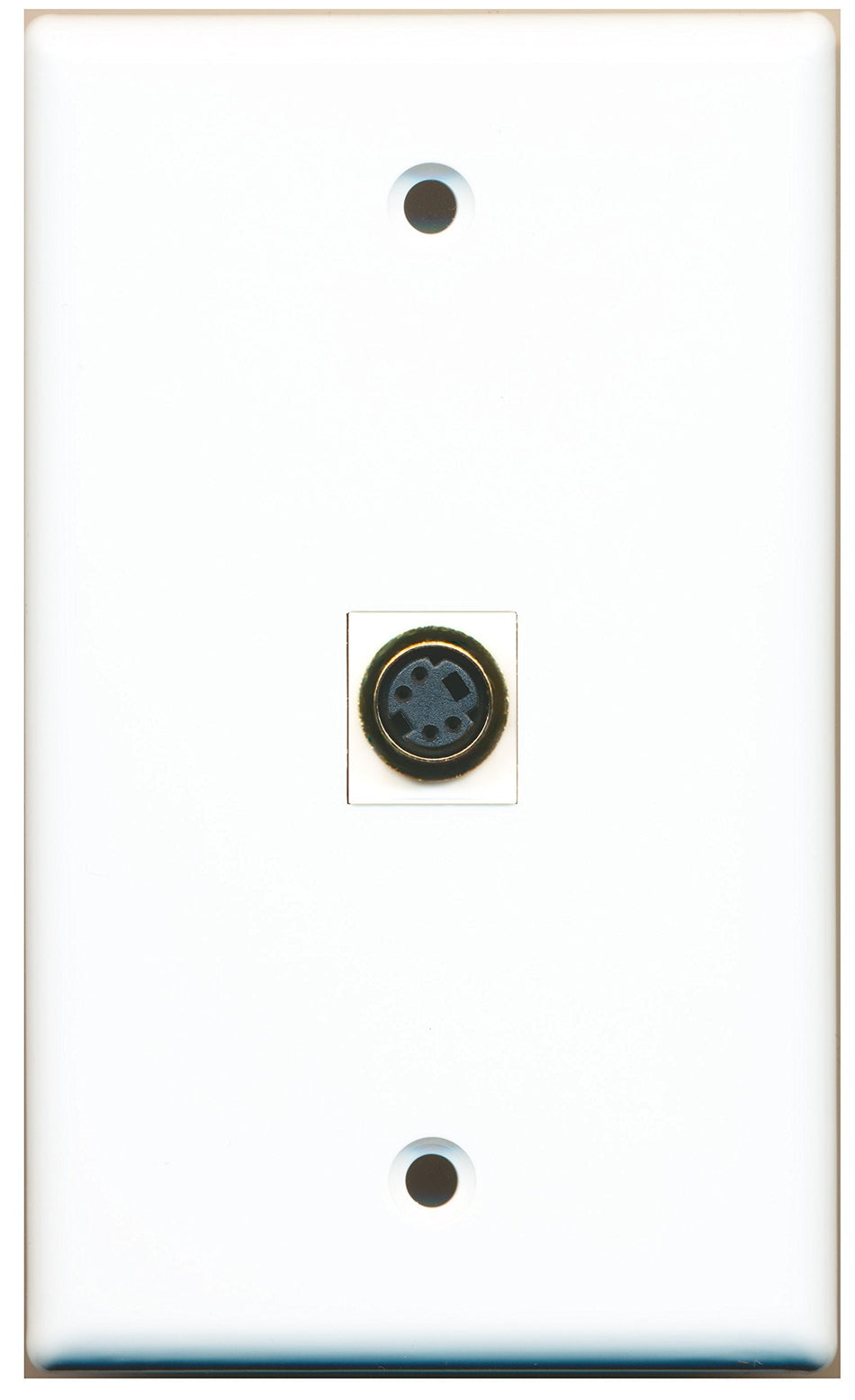 RiteAV - 1 Port S-Video Wall Plate White - Bracket Included