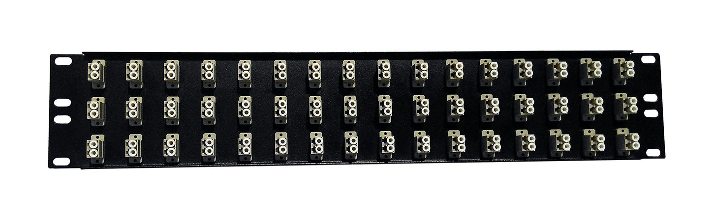 Ultra Spec Cables 24 Port LC Fiber Patch Panel 10Gb/40Gb Multimode (Aqua Couplers) (Loaded 1u) 19"