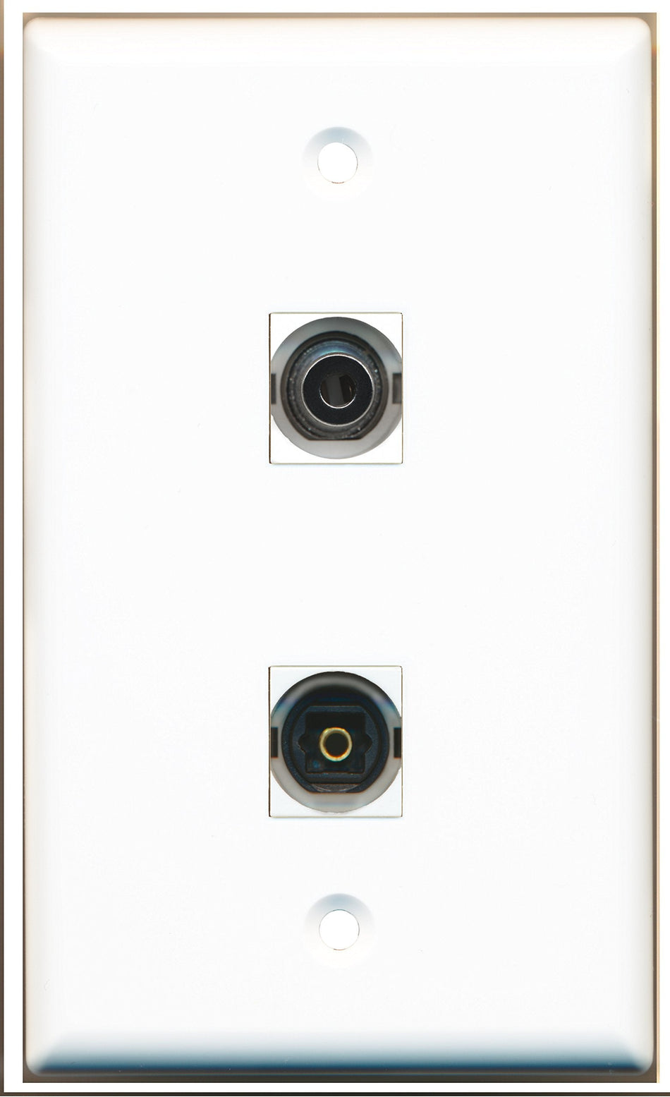 RiteAV - 1 Port Toslink 1 Port 3.5mm Wall Plate - Bracket Included