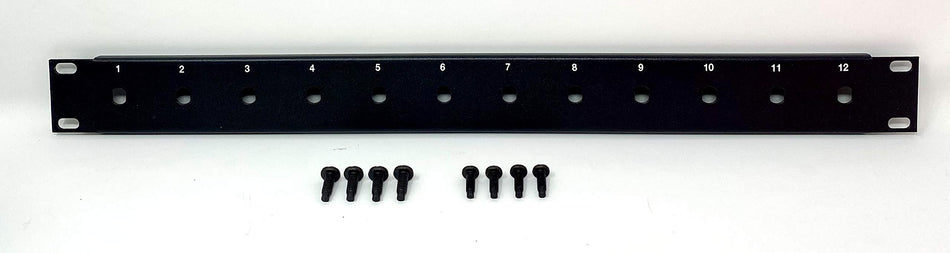 Blank Version (No Adapters) 12 Port Unloaded Fiber Patch Panel 1U 19" - Fits Simplex ST and FC Female/Female Couplers/Adapters [Blank]