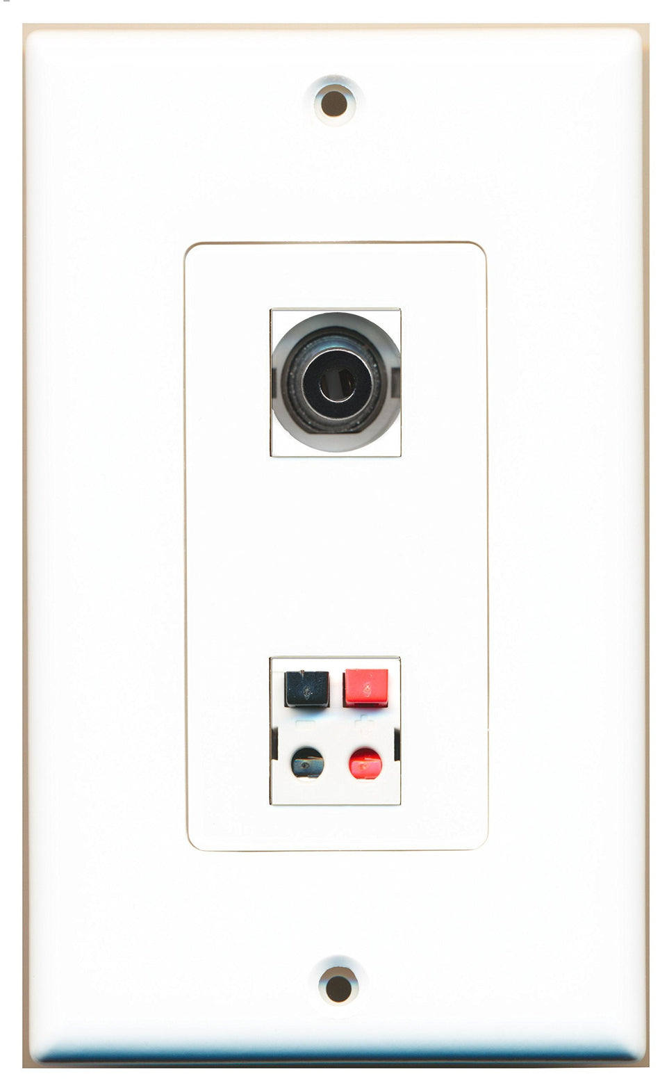 RiteAV 1 Port 3.5mm 1 Port Speaker Wall Plate OVERSIZED