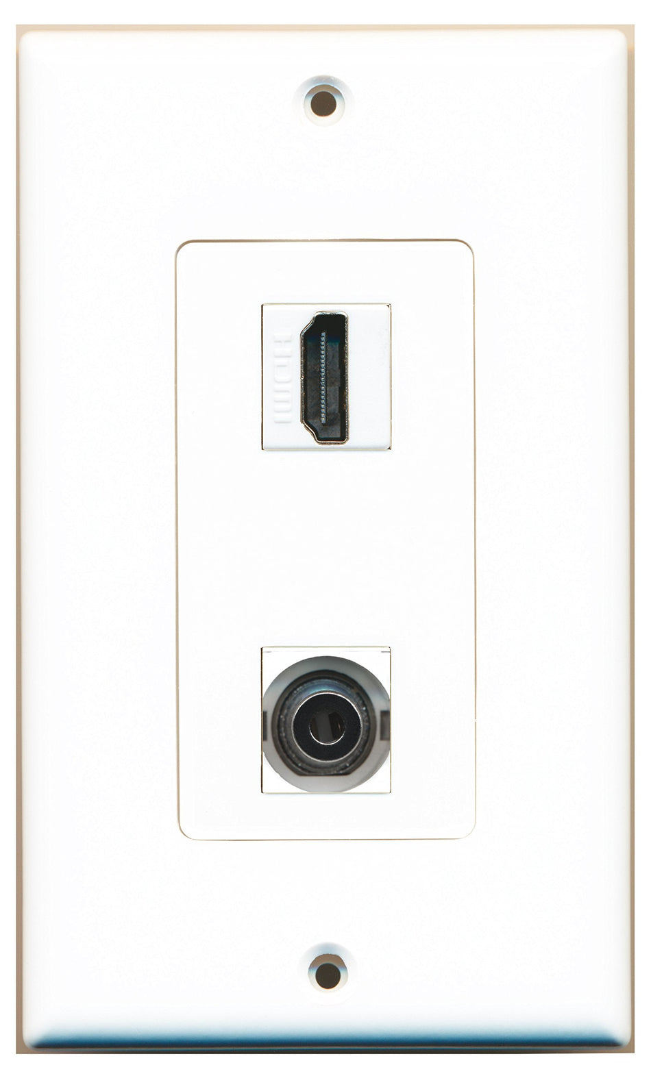 RiteAV 1 Port HDMI 1 Port 3.5mm Type Wall Plate OVERSIZED