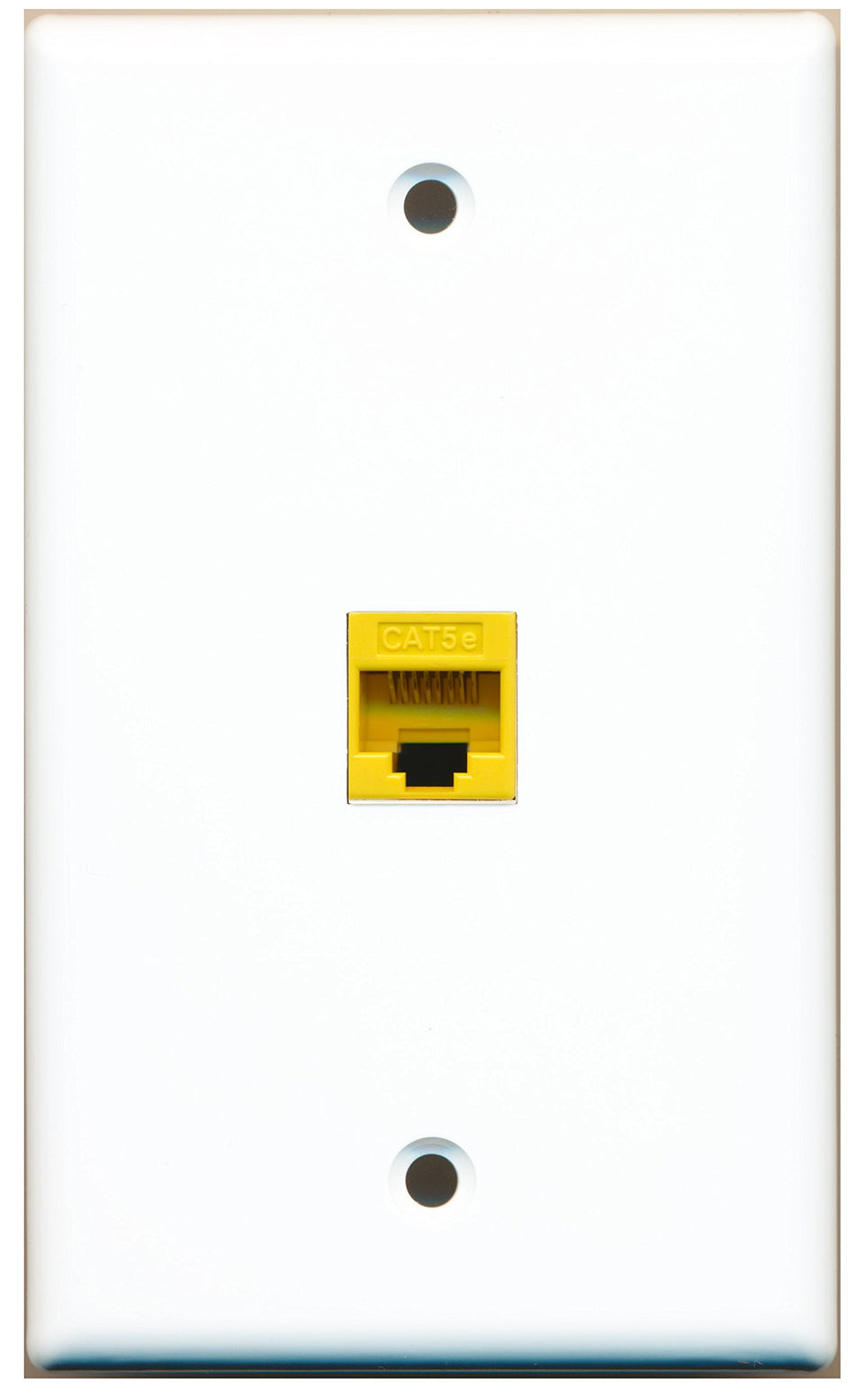 RiteAV - 1 Port Cat5e Ethernet Yellow Wall Plate - Bracket Included