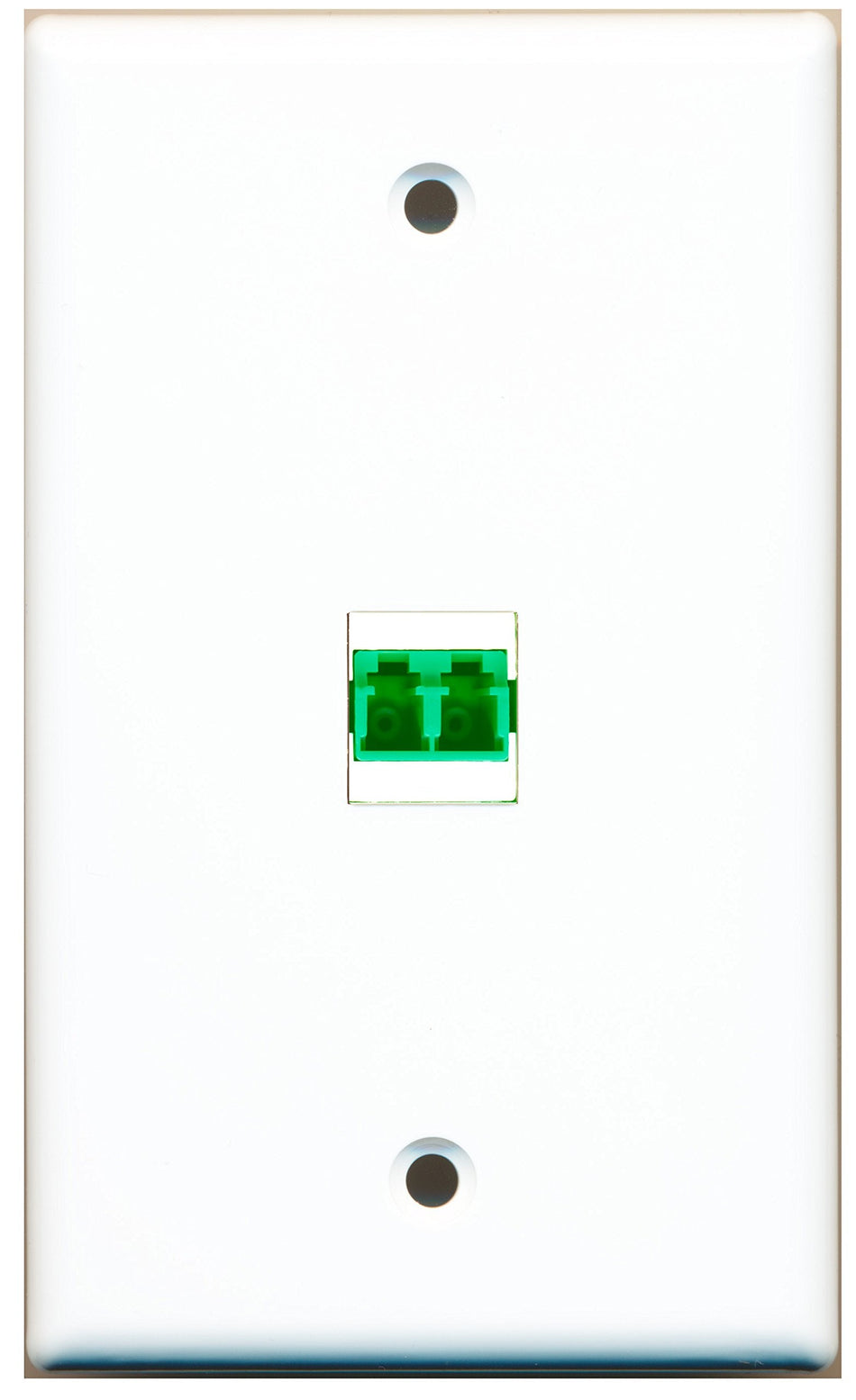 RiteAV - 1 Port Fiber LC APC Duplex Wall Plate - Bracket Included