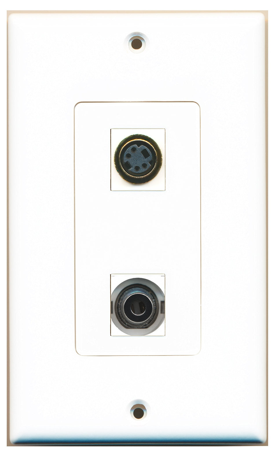 RiteAV 1 Port S-Video 1 Port 3.5mm Type Wall Plate OVERSIZED