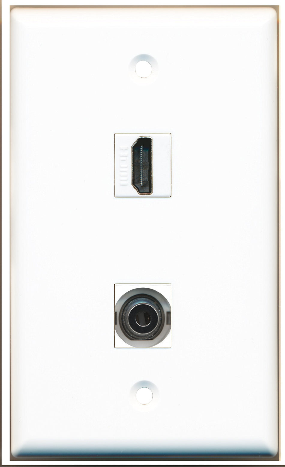 RiteAV - 1 Port HDMI 1 Port 3.5mm Wall Plate - Bracket Included
